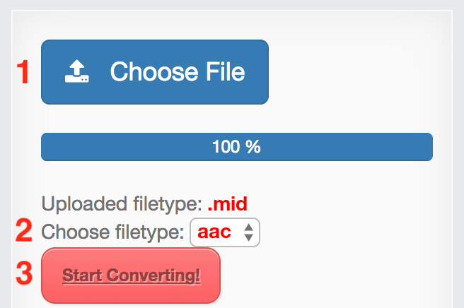 How to convert MID files online to AAC